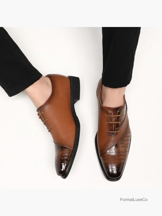 Men\'s Oxfords Formal Lace Up Dress Shoes Business Casual Leather main image 6